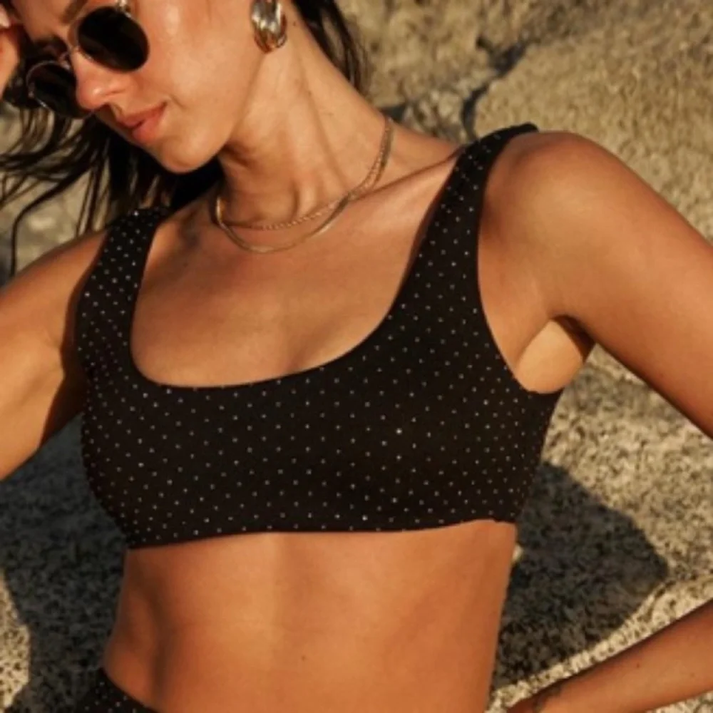 L*Space Black Studded Lizzie Bikini Top•NWT - Picture 2 of 7
